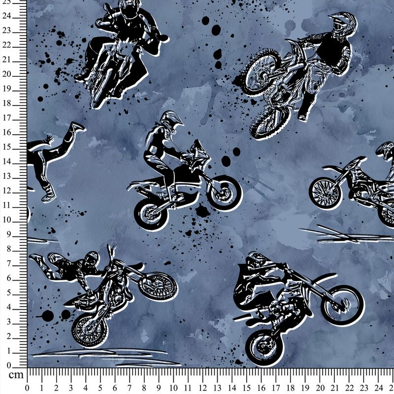 Børstet French Terry Motocross