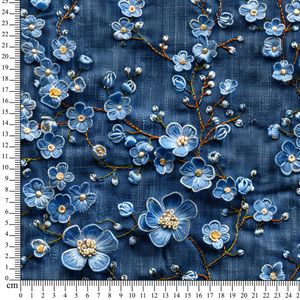 Hovedbilde Viskosejersey Denimdr&oslash;m