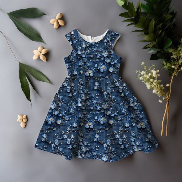 Viskosejersey Denimdr&oslash;m