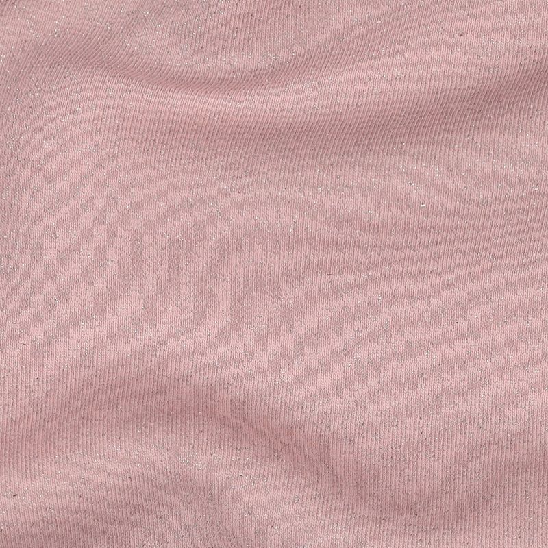 French Terry Rosa Sølv Lurex