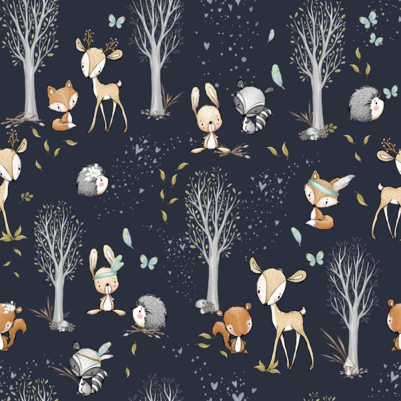 French Terry Woodland Dark