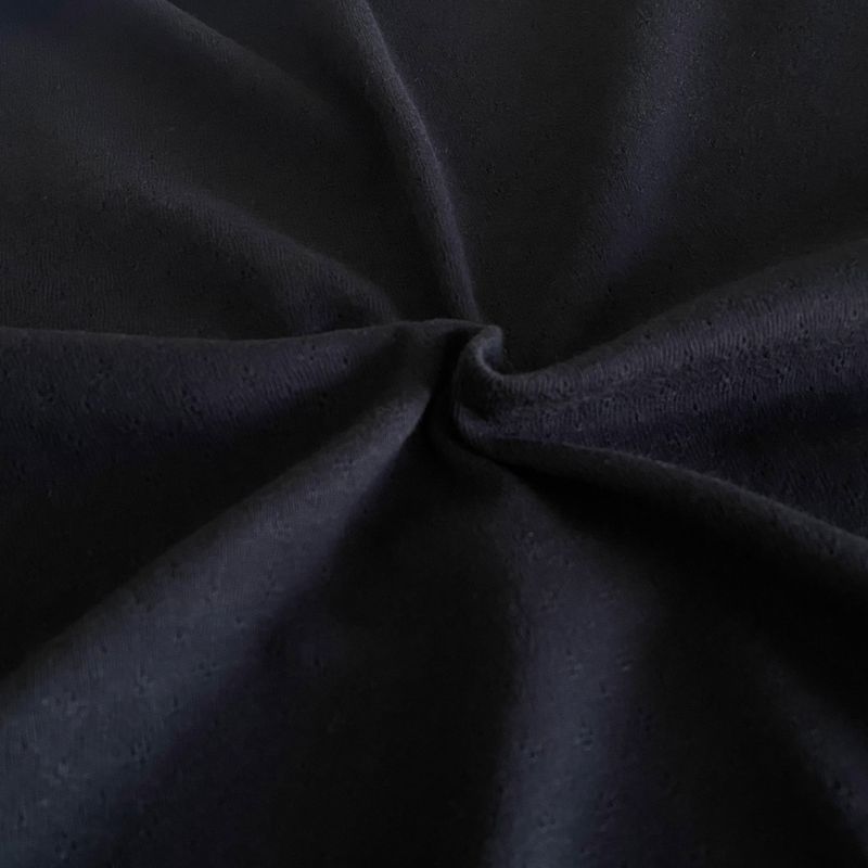 Pointoille Strikket Jersey Svart